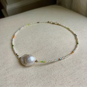 Oversized Pearl and Bead Necklace